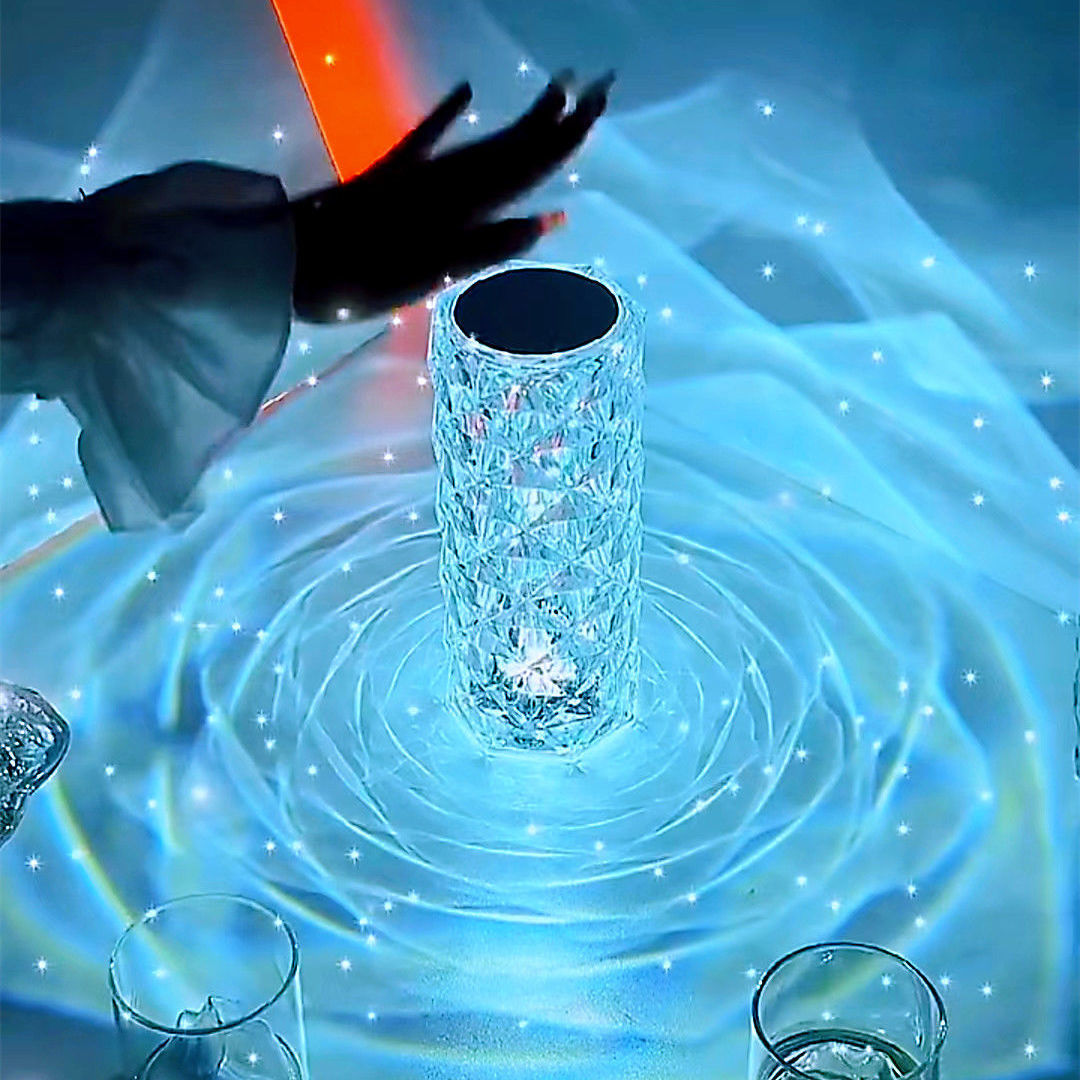 16 Colors LED Crystal Rose Lamp with colorful lights